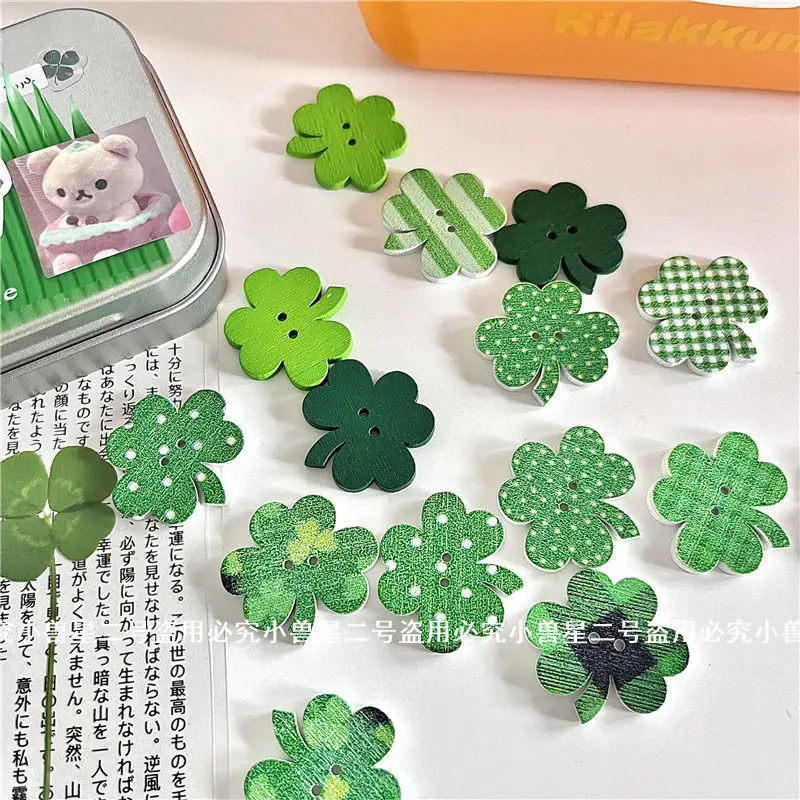 Red Clover Flower - 50Pcs Japanese Retro Early Style Green