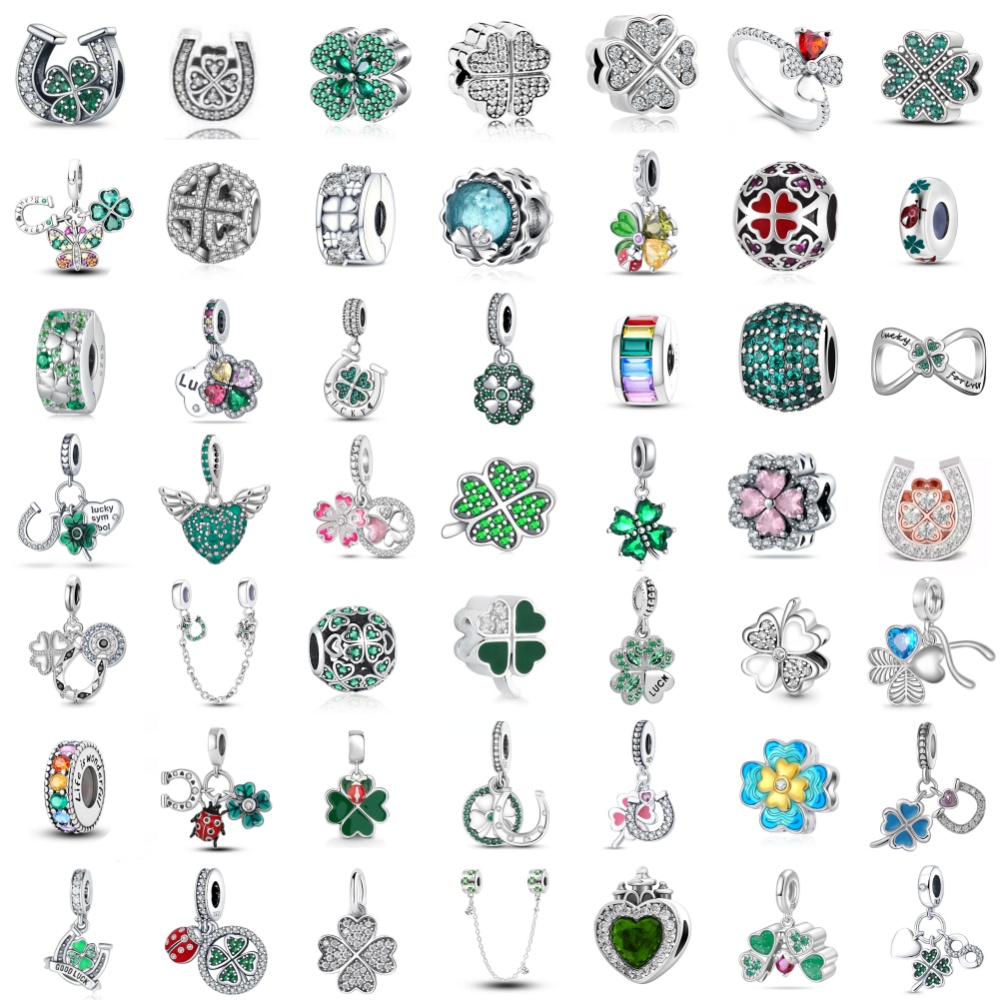 Hot sales 925 Silver Sparkling - Red Clover Flower ulasan dan harga