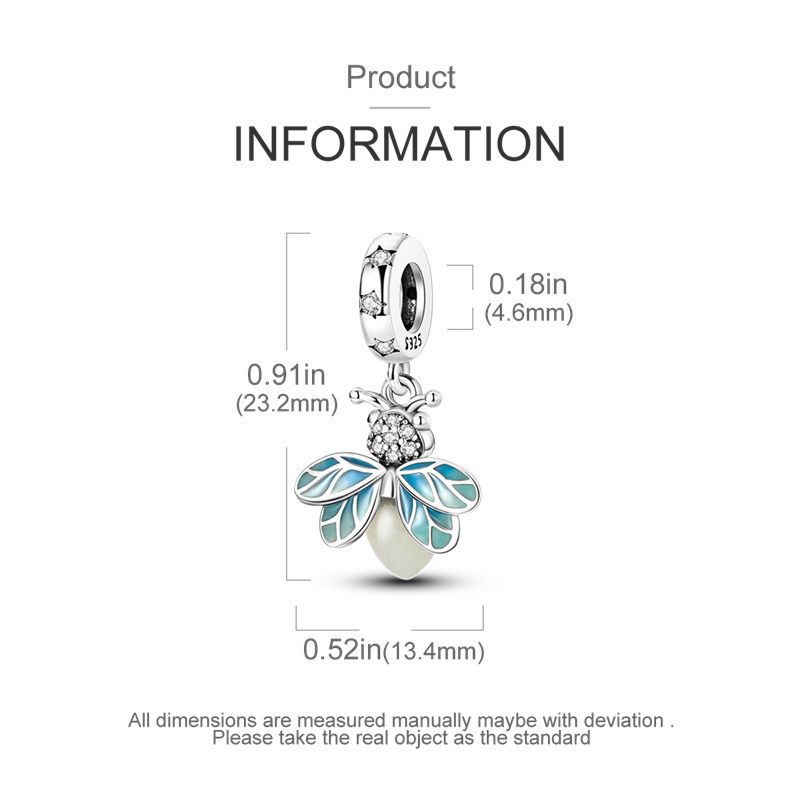 925 Sterling Silver Green Four - Red Clover Flower ulasan dan harga