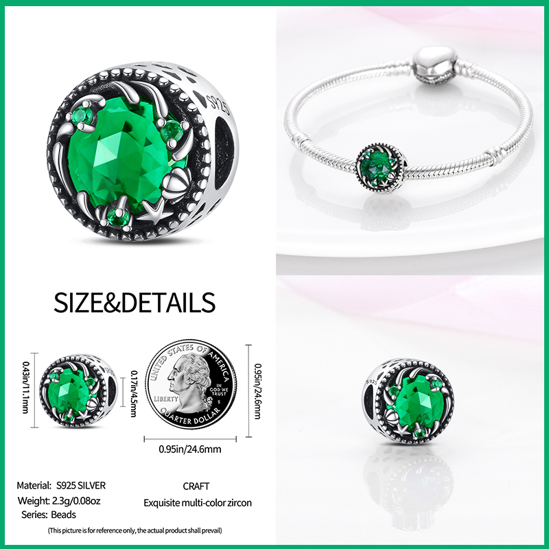 925 Sterling Silver Tree of Li - Red Clover Flower ulasan dan harga