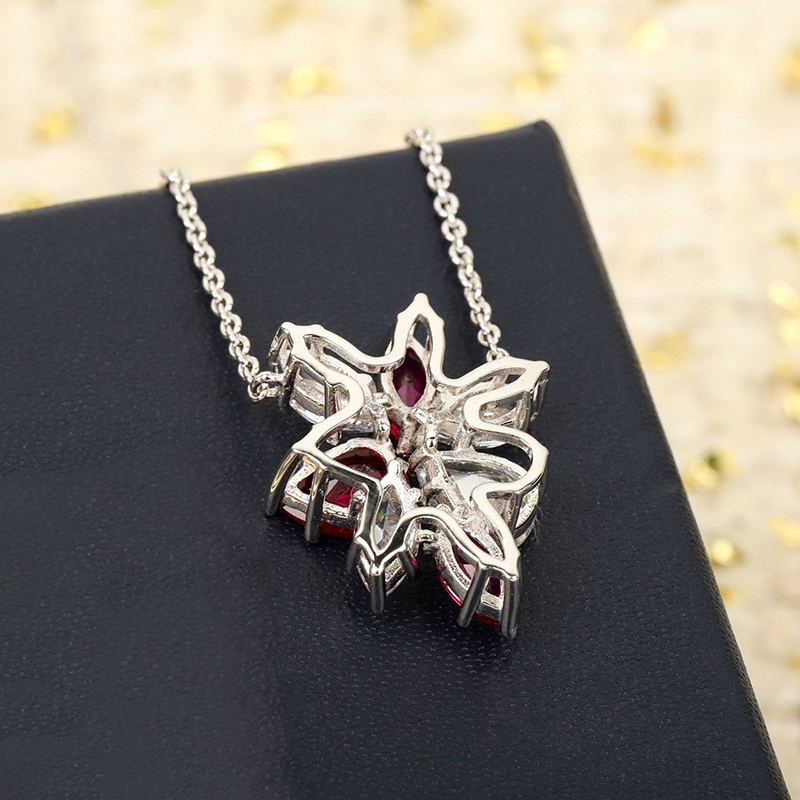 Brand Pure 925 Sterling Silver - Red Clover Flower ulasan dan harga