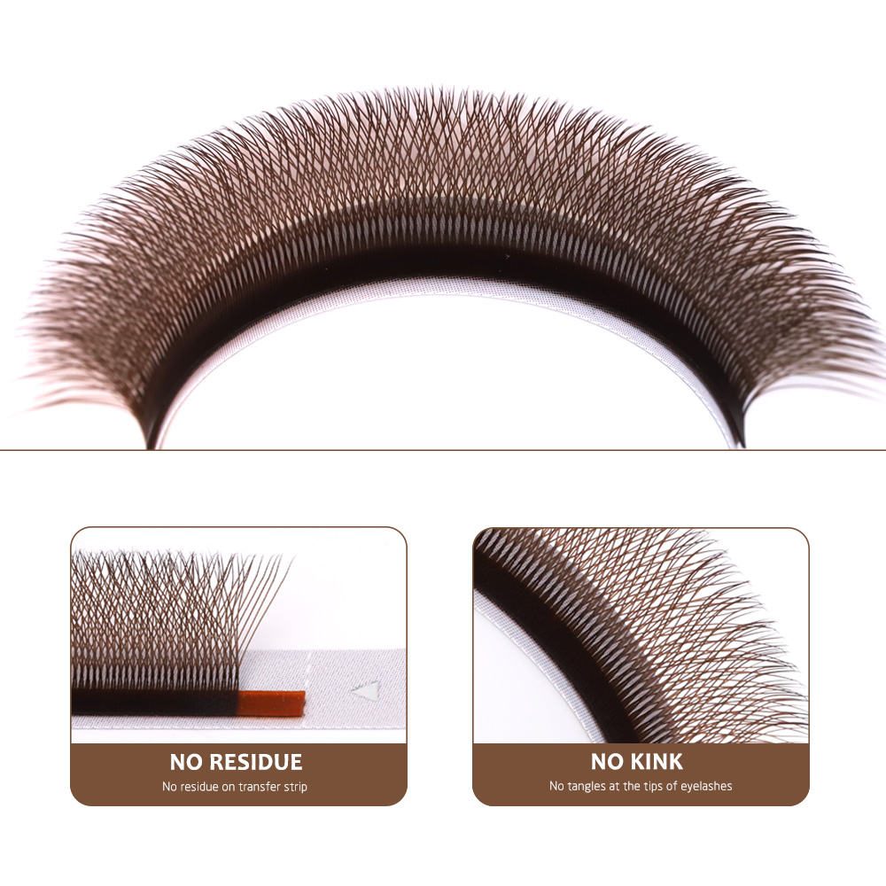 AGUUD Brown 4D W Shaped Eyelas - Red Clover Flower ulasan dan harga