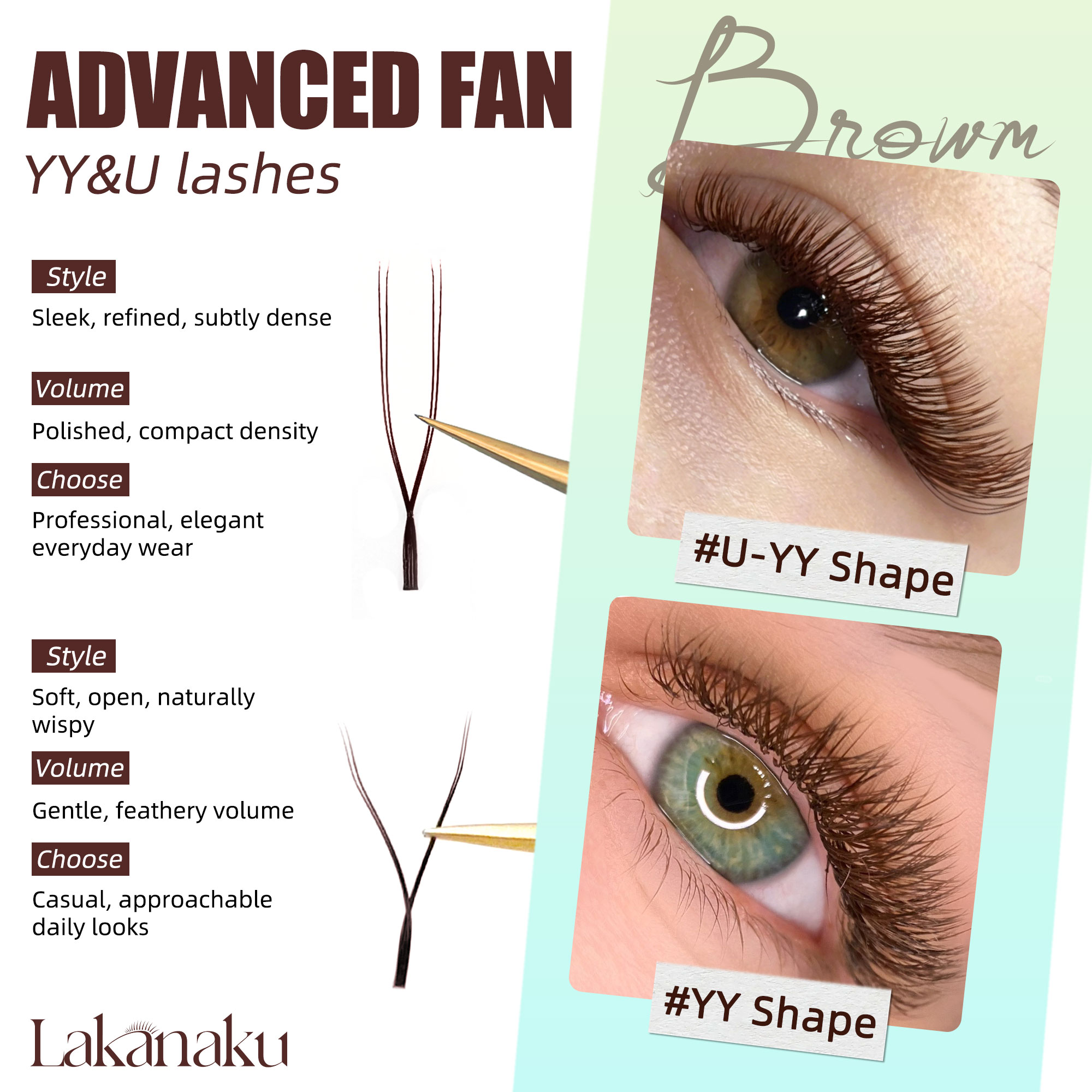 LAKANAKU Dark Brown U Shape YY - Red Clover Flower ulasan dan harga