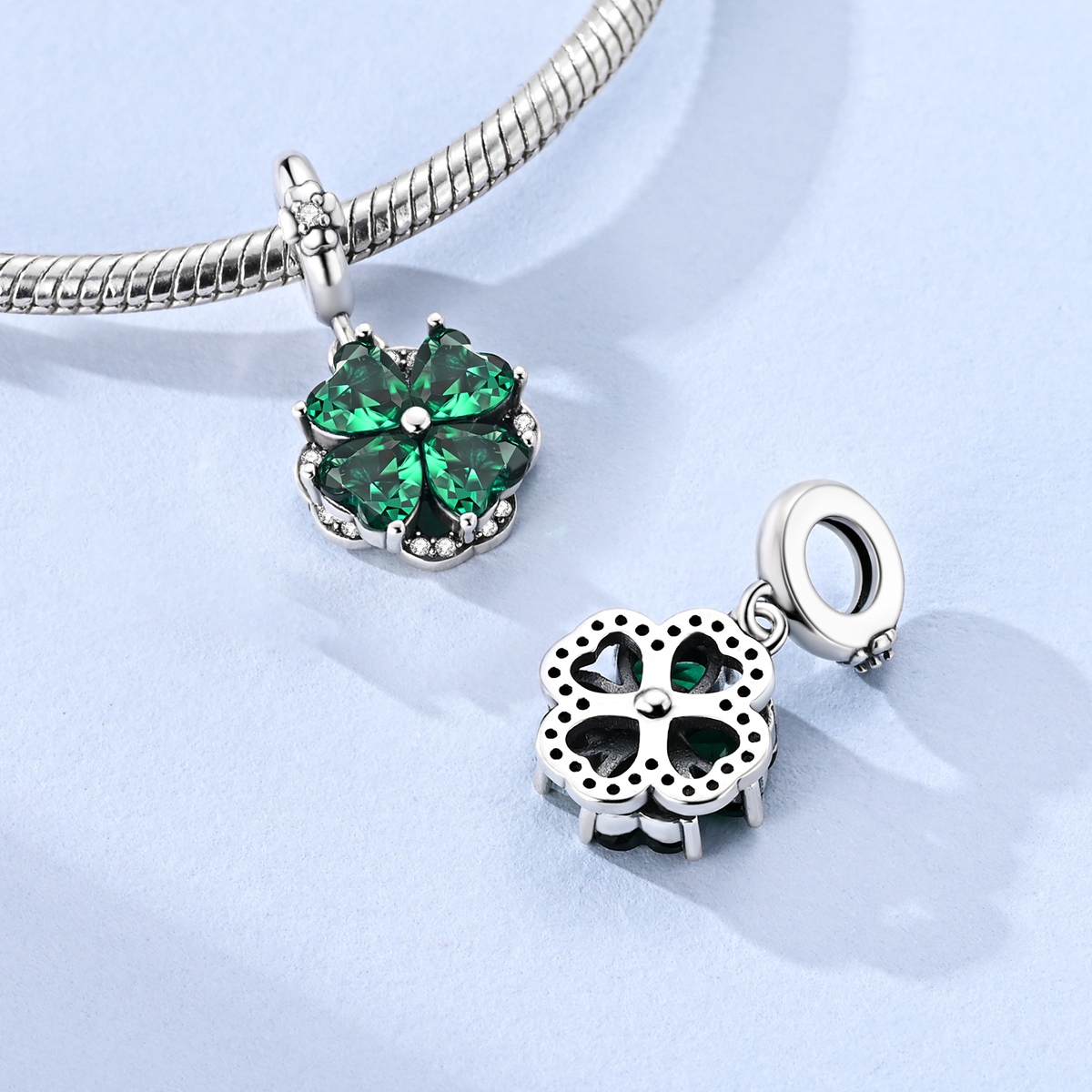 Original 925 Sterling Silver G - Red Clover Flower ulasan dan harga