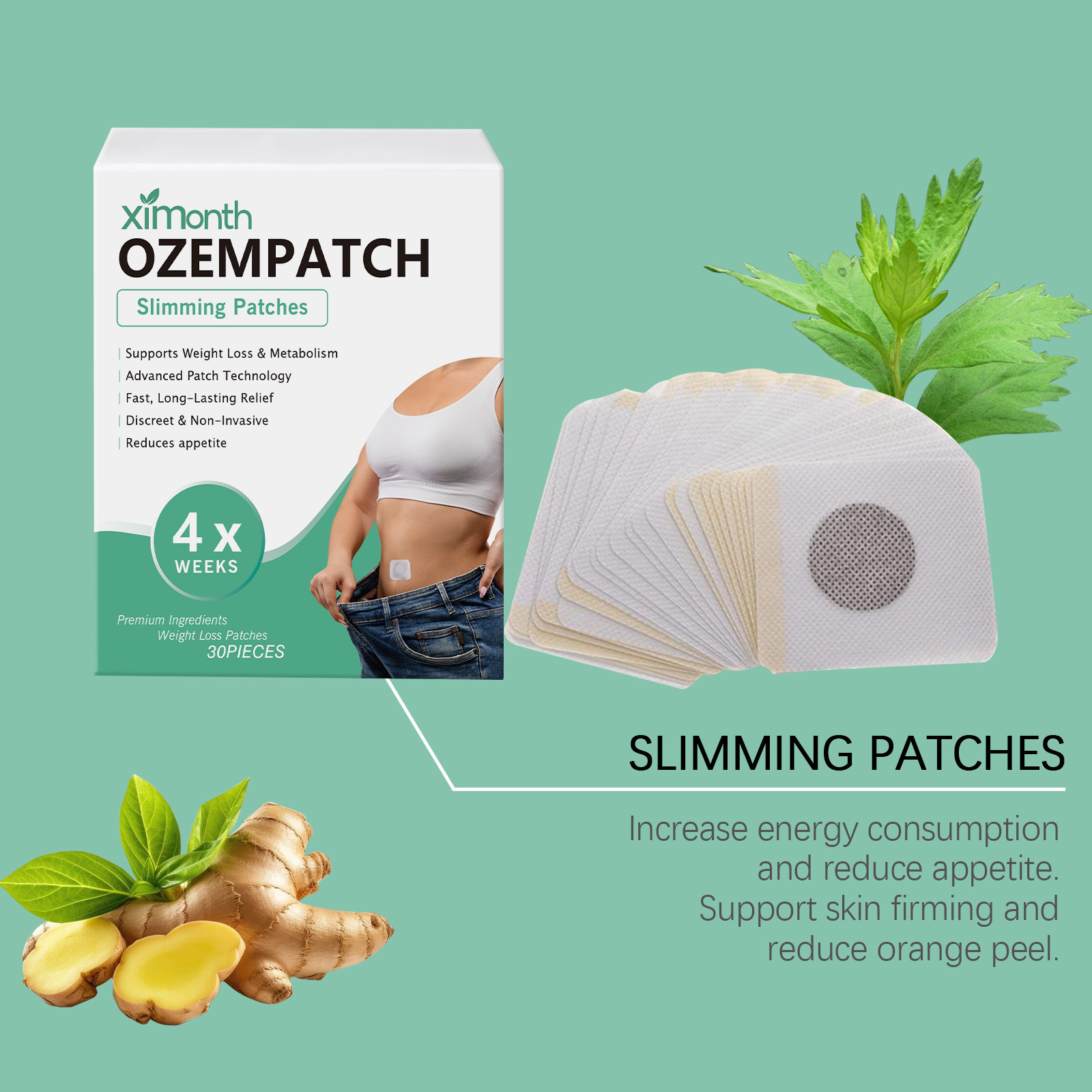 Ximonth Body Shaping Patches I - Herbal Wellness Patches ulasan dan harga