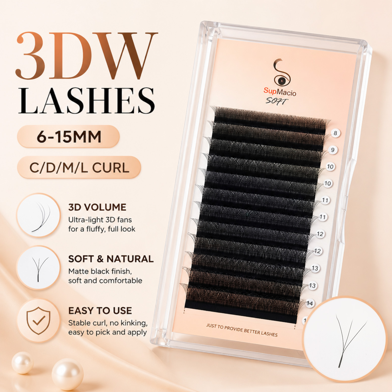 3d W Eyelashes Lash Extension  - Red Clover Flower ulasan dan harga